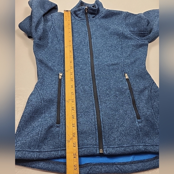 Spyder Core Sweater Jacket Full Zip Knit Zipped Pockets Womens Small Blue - Picture 8 of 8